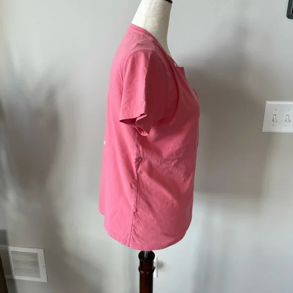 Vineyard Vines “Flags” Graphic Front Pocket Fitted Tee Shirt - Salmon Pink - Picture 4 of 7